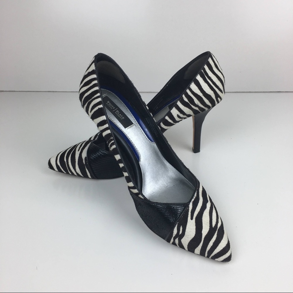 White House Black Market Zebra Heels Size 8.5